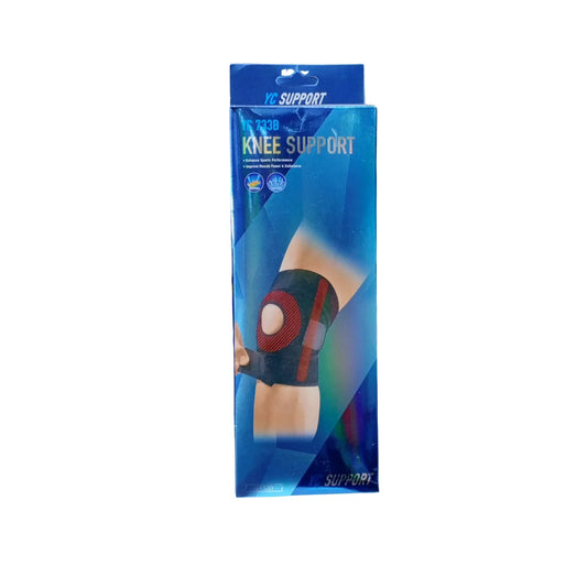 YC Knee Support - Black Single Piece - Model YC733B