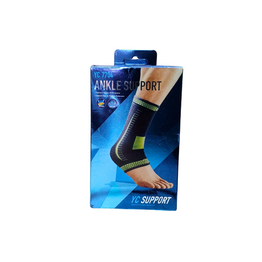 YC Ankle Support - Black/Green Single Piece