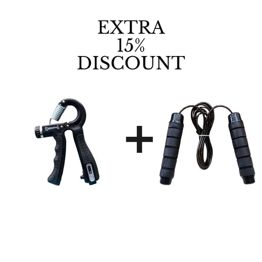 Ultimate Fitness Bundle: Hand Gripper with counter + Jump Rope | 15% Extra Discount